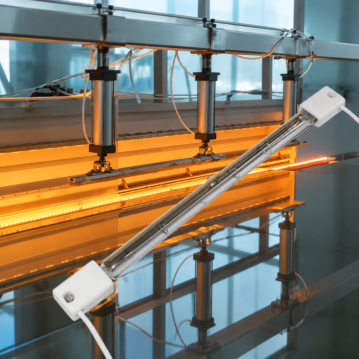 Customizing Twin Tube Infrared Spectral Output for Glass Additive Absorption